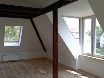 Blick in die neue Gaube